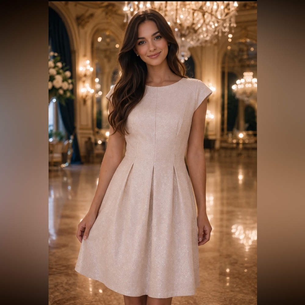 ALYX Sand Sparkle Cap Sleeve Sheath Dress 139.00 NWT